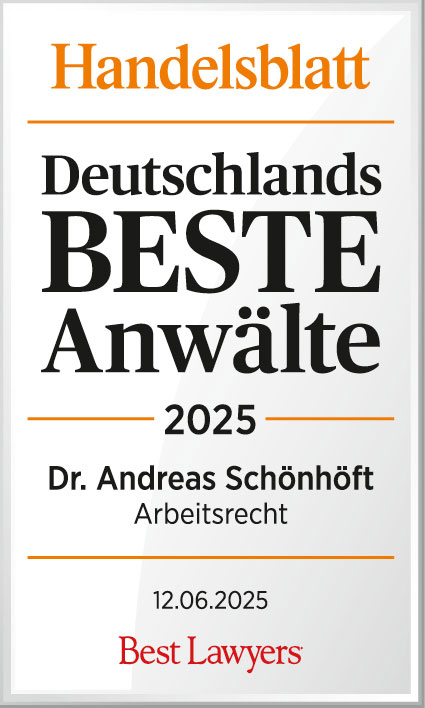 Handelsblatt Beste Anwälte Dr. Andreas Schönhöft 2025